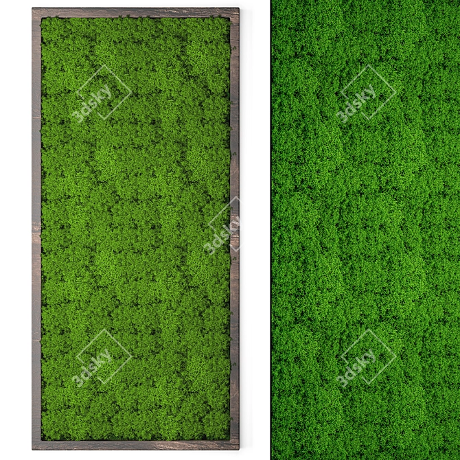 Evergreen Moss Wall Decor 3D model image 1