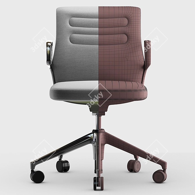 Vitra AC 5 Studio Chair in Gray 3D model image 3