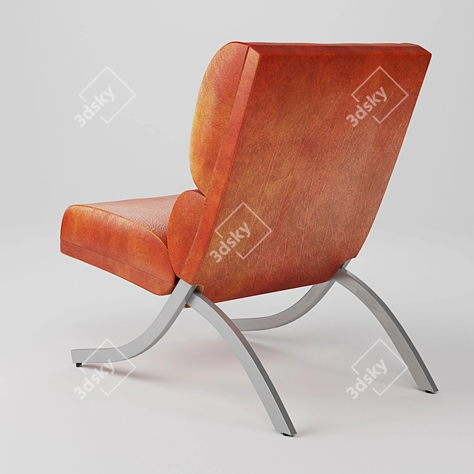 Sophisticated Strick & Bolton Leather Chair 3D model image 2