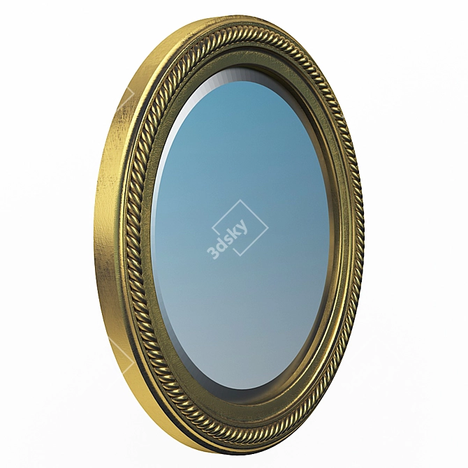 Gold Leaf Santa Fe Mirror 3D model image 2