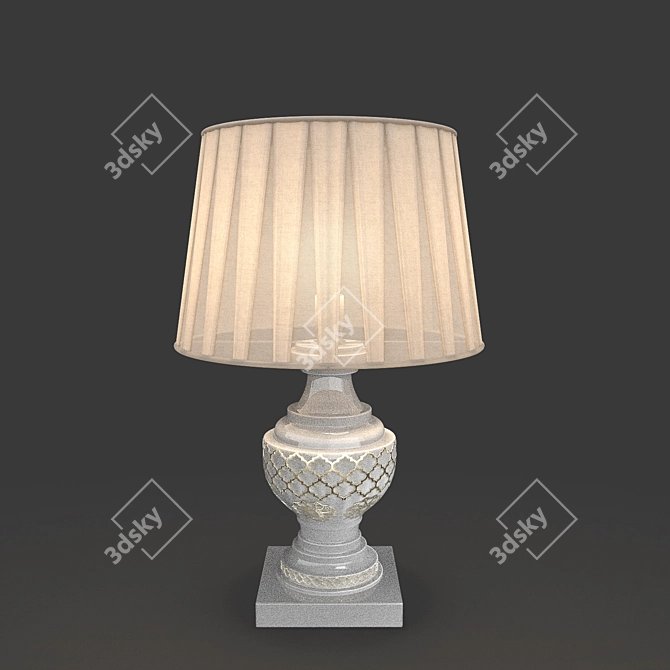 Elegant Bedside Lamp 3D model image 1