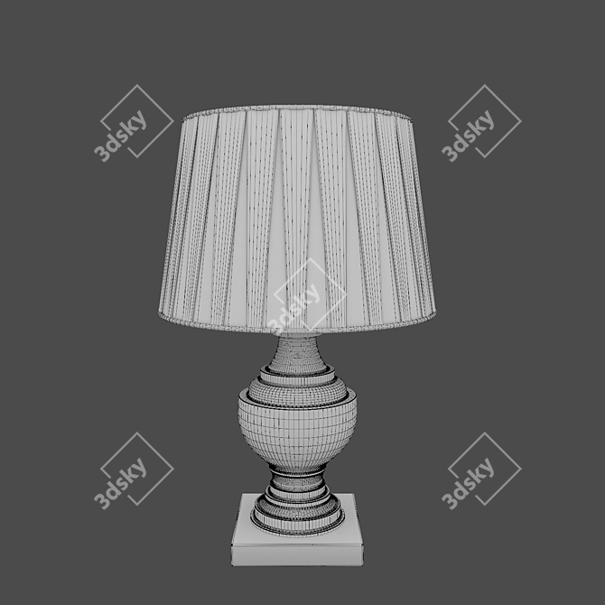 Elegant Bedside Lamp 3D model image 2