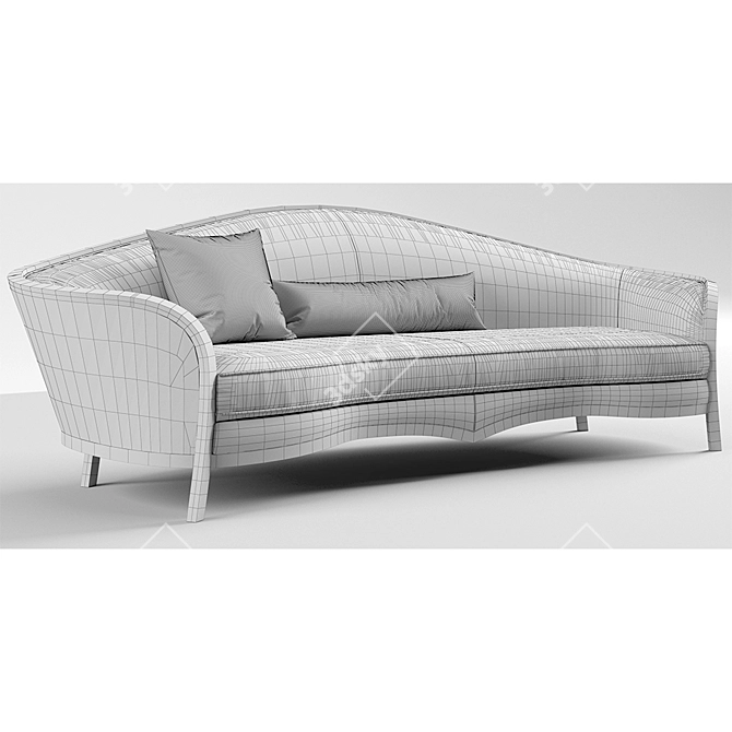 Modern Altavilla Novecento Sofa 3D model image 3