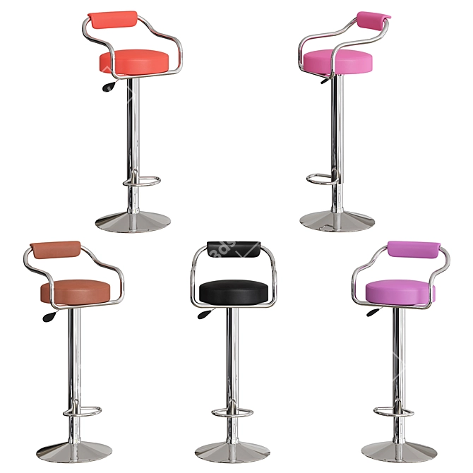 Guyou Modern Bar Chair 3D model image 1