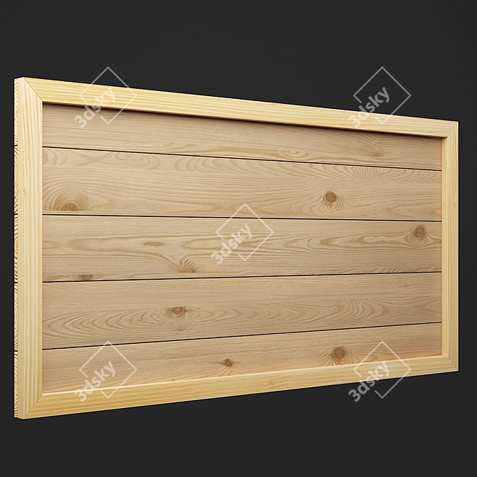 Elegant Wood Wall Decor 3D model image 3