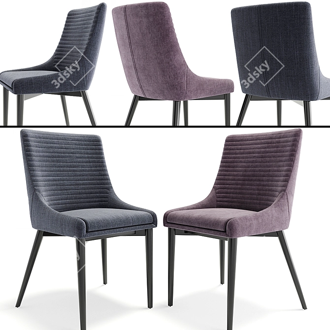 Blaisdell Strip Chair: Elegant and Comfortable 3D model image 1