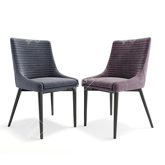 Blaisdell Strip Chair: Elegant and Comfortable 3D model image 2