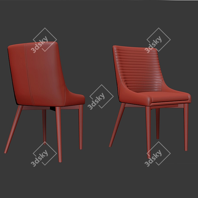 Blaisdell Strip Chair: Elegant and Comfortable 3D model image 3