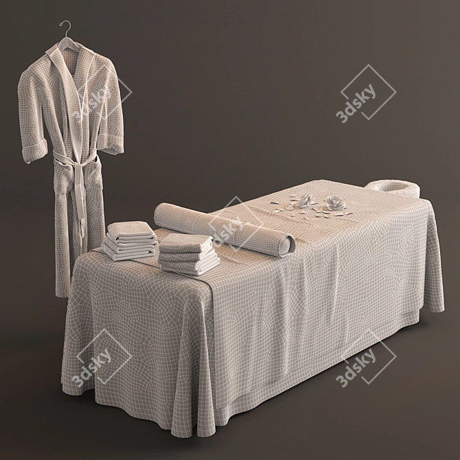 Lux Spa Bed Massage Table 3D model image 2