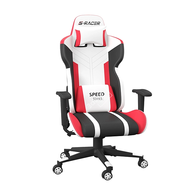 ErgoGaming: Ultimate Comfort Game Chair 3D model image 2