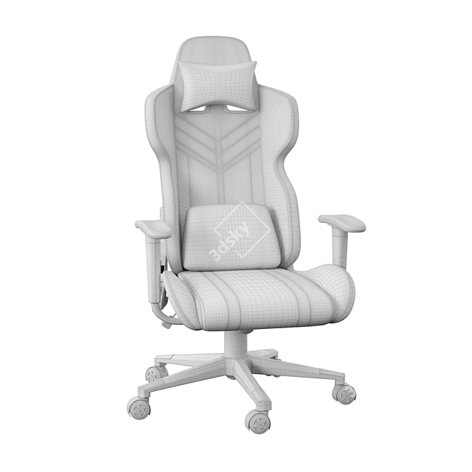 ErgoGaming: Ultimate Comfort Game Chair 3D model image 3