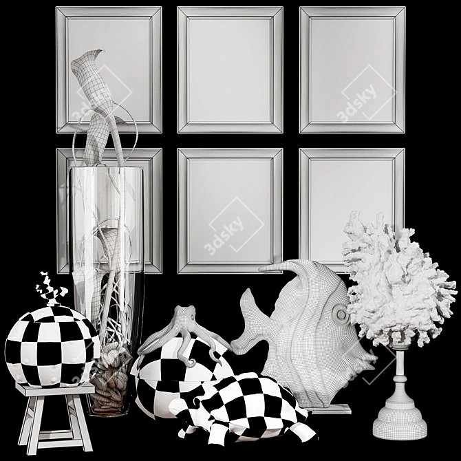 Elegant Decor Set 46 - V-Ray Render, High-Quality 3D Model 3D model image 3