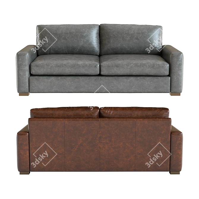 Luxurious Restoration Hardware Leather Sofa 3D model image 3