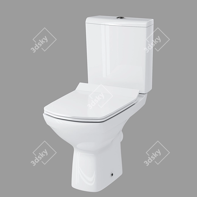 Carina New Clean On 011: Compact, Easy-Off, Lift, White 3D model image 1