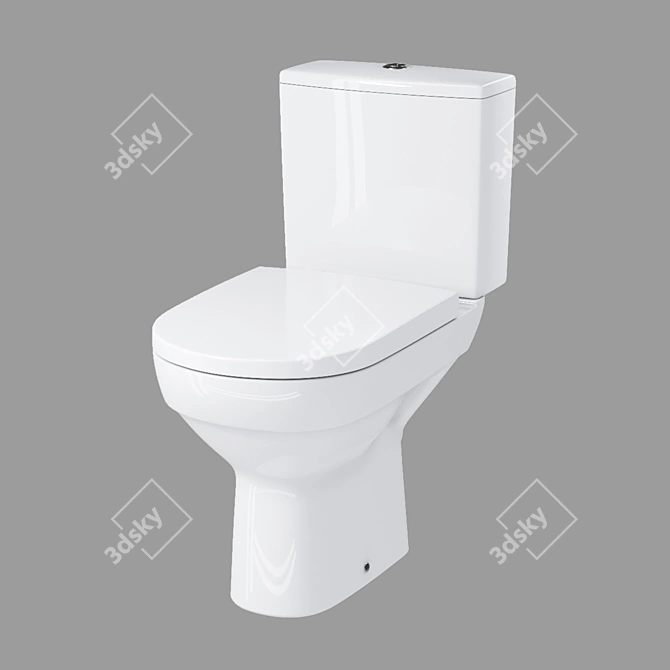 Compact Toilet: City New Clean On 3D model image 1