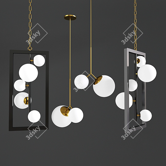 Modern Ceiling Light Fixture 3D model image 1