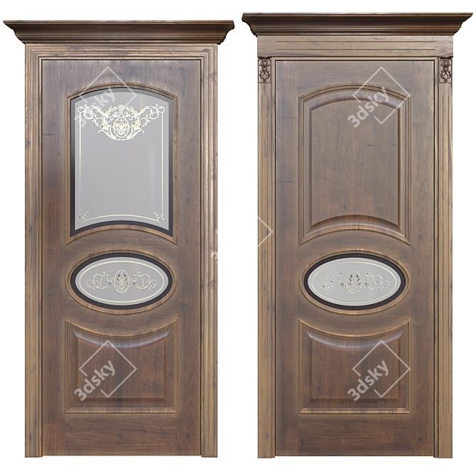 Elegant Florence Porte Vista Doors 3D model image 1