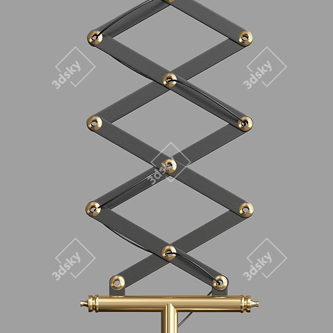 Elegant Gold Pendant Light 3D model image 2