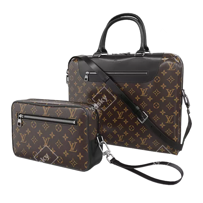 Luxury Louis Vuitton Bags: Style and Elegance 3D model image 1