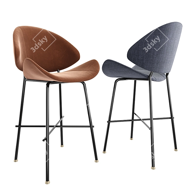 Sleek Cheri Bar Stool 3D model image 1