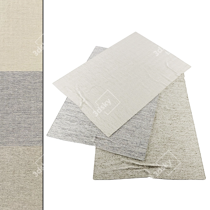 Realistic Zeta Rug Collection | Restoration Hardware 3D model image 1