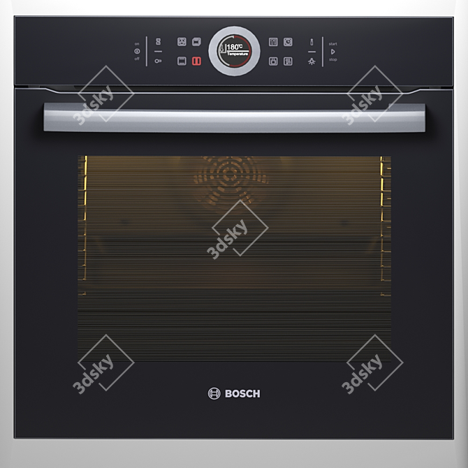 Bosch HBG635BB1: High-Performance Oven 3D model image 1