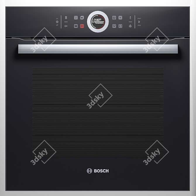 Bosch HBG635BB1: High-Performance Oven 3D model image 2