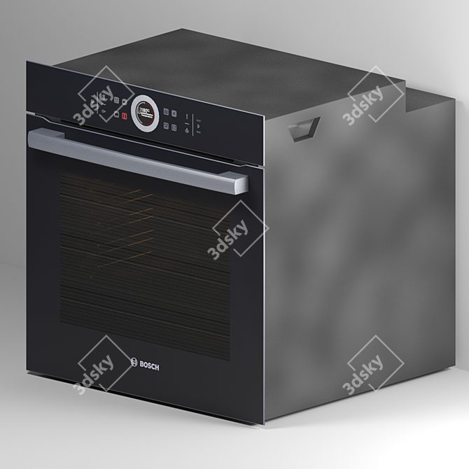 Bosch HBG635BB1: High-Performance Oven 3D model image 3