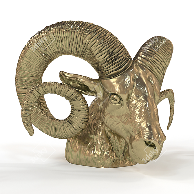 Unique Ram Sculpture 3D model image 2