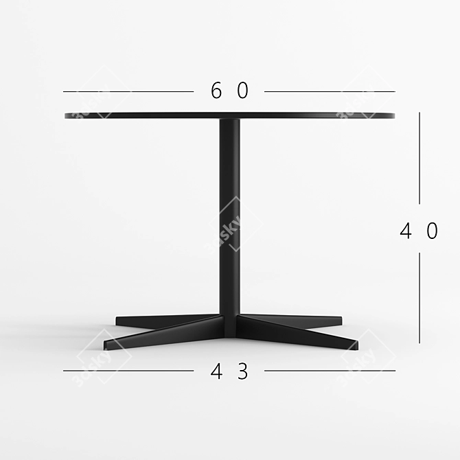 Modern Lapalma AUKI Side Table 3D model image 2