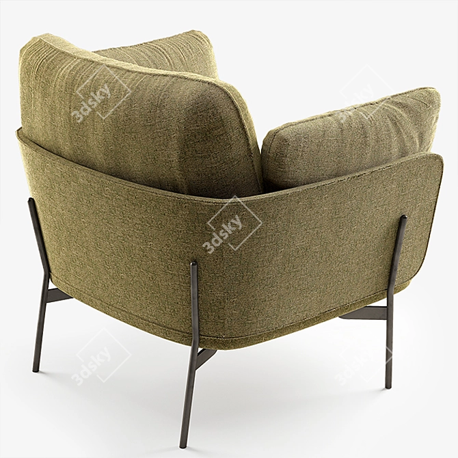  Cloud LN1: Modern Armchair by Luca Nichetto 3D model image 2