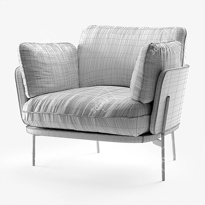  Cloud LN1: Modern Armchair by Luca Nichetto 3D model image 3