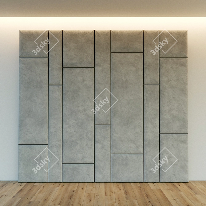 Soft Panel Decor Wall: Customizable, Lightweight 3D model image 2