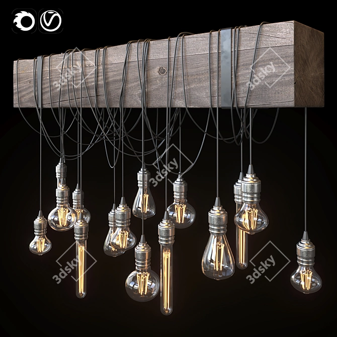 Sleek CM Lamp for Vray and Corona | FBX Format 3D model image 1