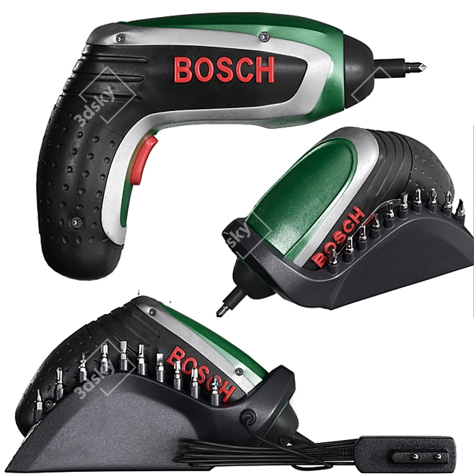 Title: Bosch Cordless Screwdriver - Versatile and Convenient 3D model image 1