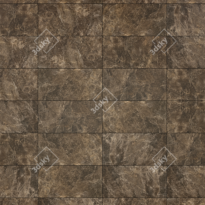 Marble Elegance: Cappuccino & Breccia Multitexture Tiles 3D model image 1