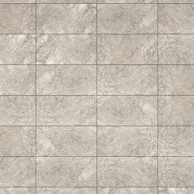 Marble Elegance: Cappuccino & Breccia Multitexture Tiles 3D model image 2