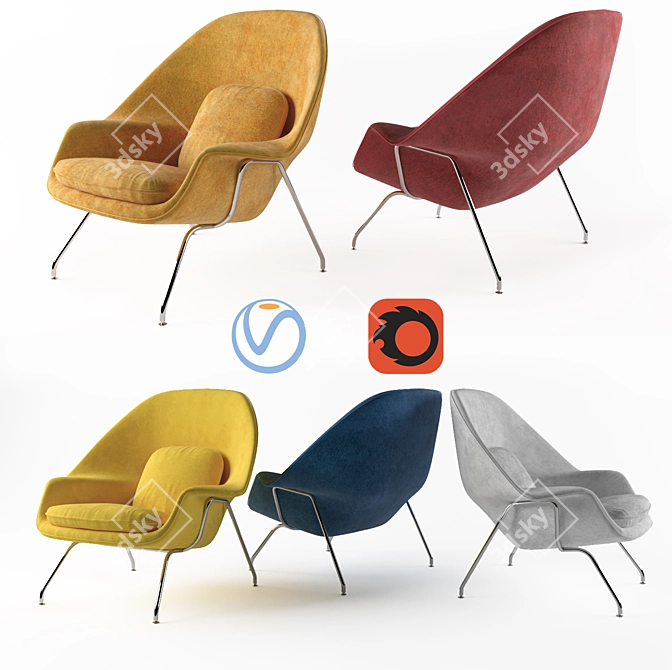 Cozy Comfort Womb Chair 3D model image 1