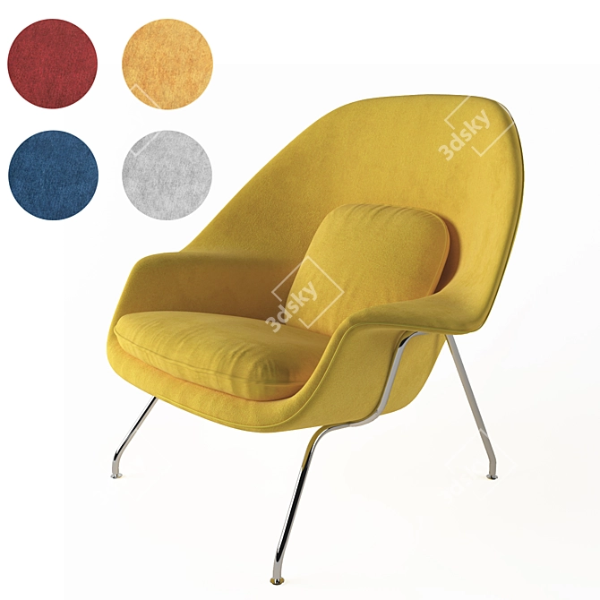 Cozy Comfort Womb Chair 3D model image 2
