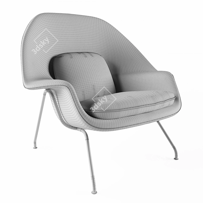 Cozy Comfort Womb Chair 3D model image 3