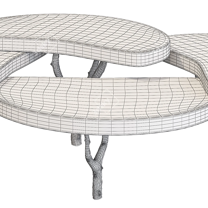 Elegant Lily Coffee Table 3D model image 3