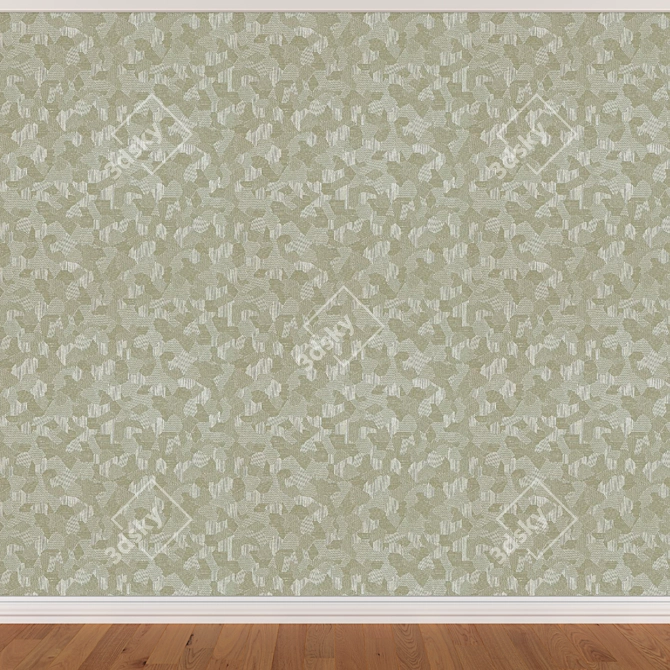 Seamless Wallpaper Set in 3 Colors 3D model image 2