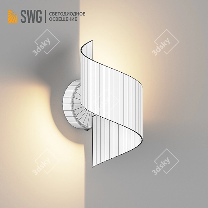 DesignLed OM Spring: Aluminum Profile with 3000K Color Temperature 3D model image 3