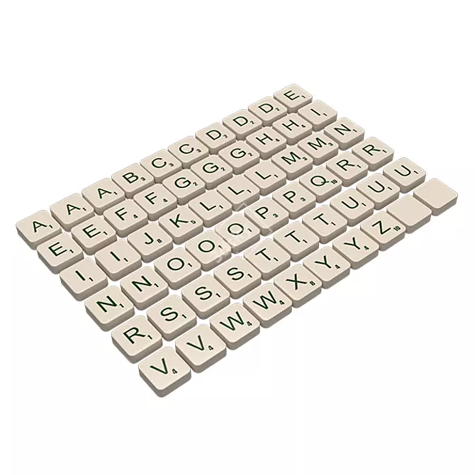 Wordplay Classic: Scrabble Board Game 3D model image 3