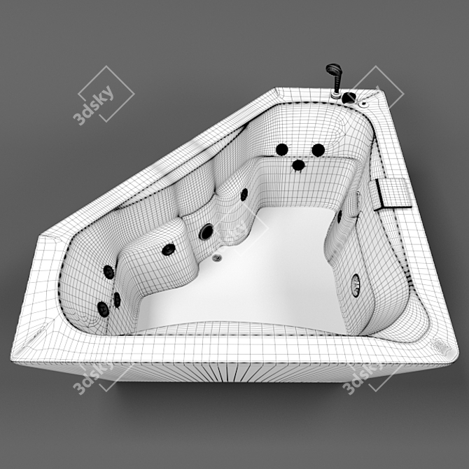 Luxury Corner Jacuzzi: Espree  3D model image 3