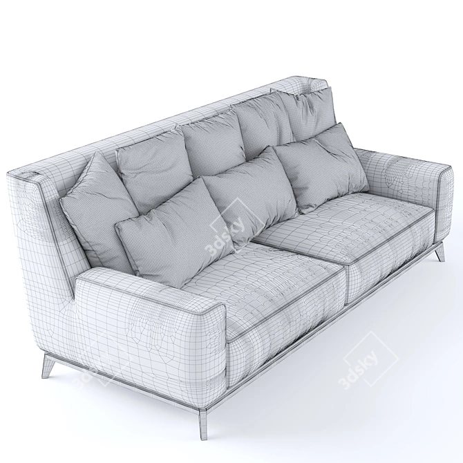 Sophisticated 2-Seater Sofa: Vibieffe 430 OPERA 3D model image 3