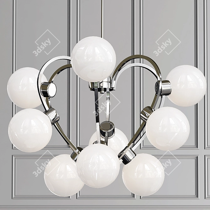 1970s Modernist Sputnik Chandelier 3D model image 1