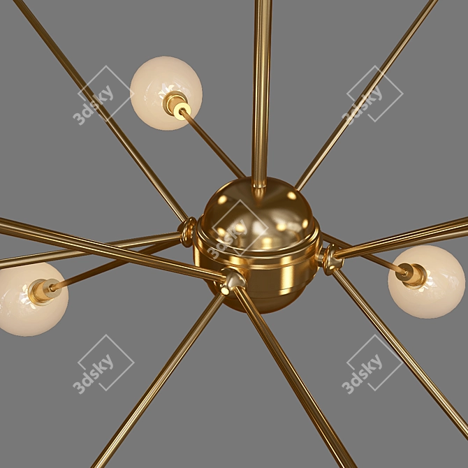 Radiant Burst Chandelier 3D model image 2