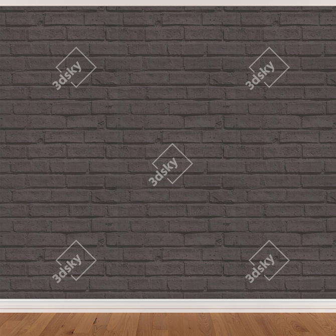 Seamless Wallpaper Set: 3 Colors, 3D Models 3D model image 2