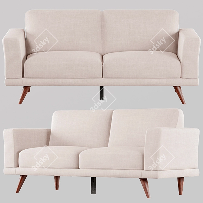 Modern Mid-Century Furniture Set 3D model image 1